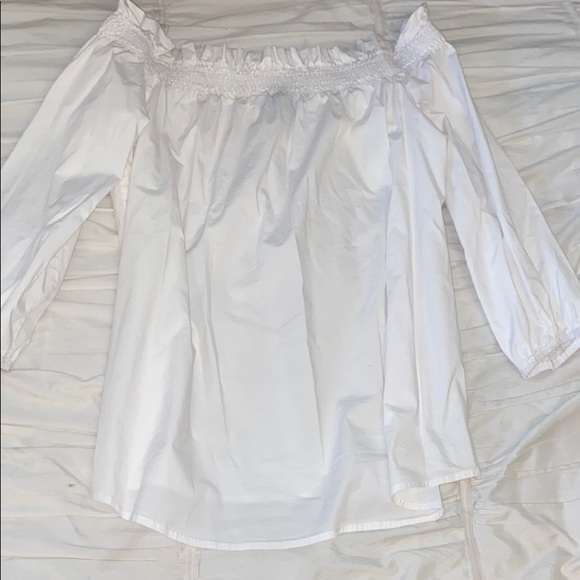 Off Shoulder White CeCe Top - Picture 2 of 3